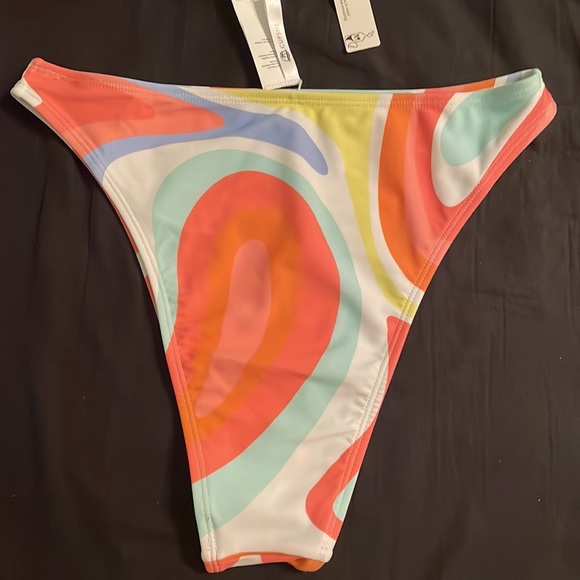 CUPSHE Multi-Color Pastels Cheeky Bikini Bottoms Sz M - Picture 3 of 4